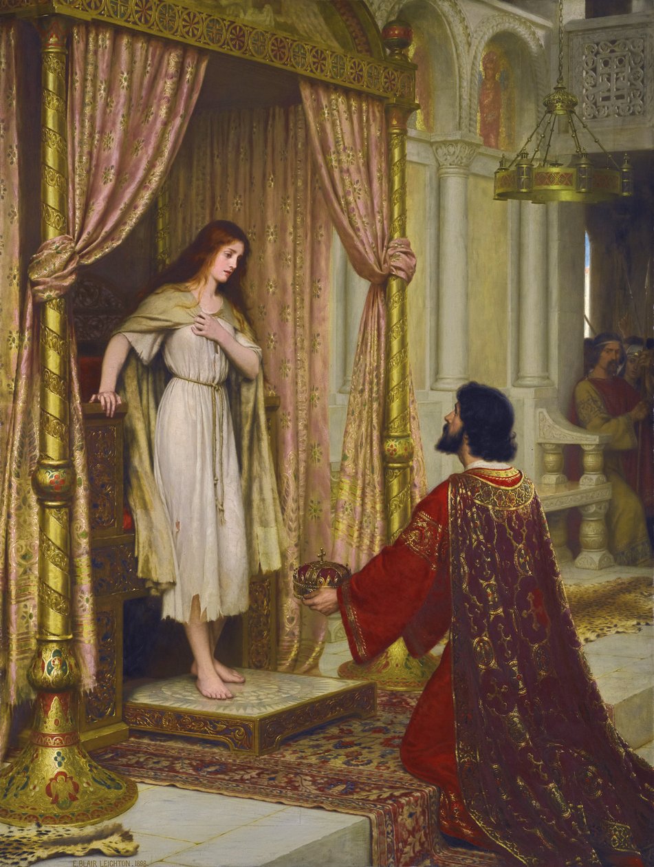  The King and the Beggar-maidn av Edmund Leighton