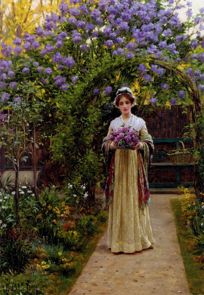 Lilac av Edmund Leighton
