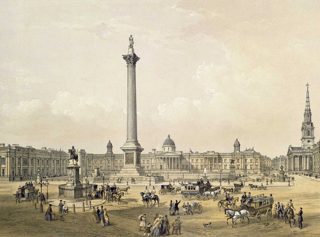 Trafalgar Square, med National Gallery och St. Martin