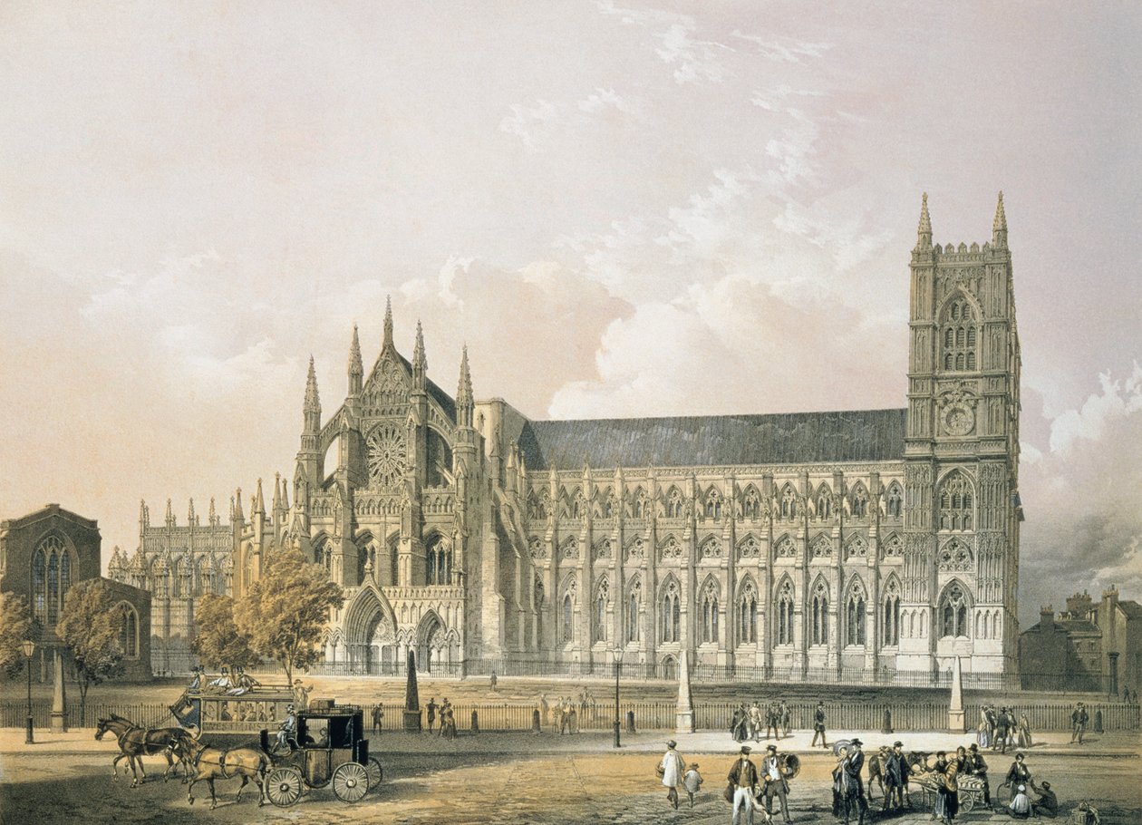 Westminster Abbey, pub. 1852 av Edmund Walker