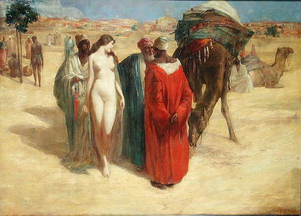 The Female Slave (olja på duk) av Edmund Astonberg Hoffman