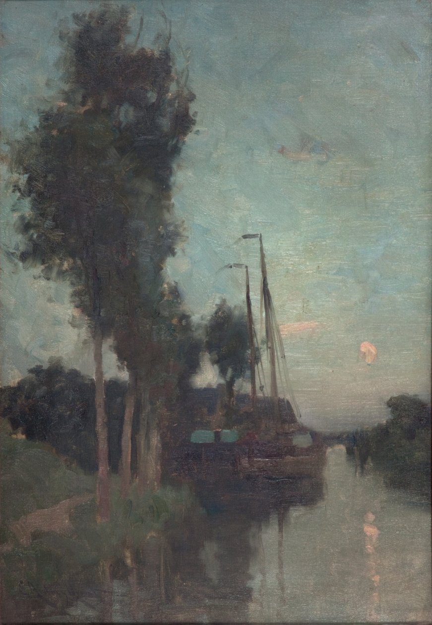 Kväll i Holland (olja på duk) av Edmund Aubrey Hunt