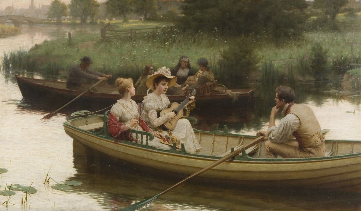 Sorg och sång (olja på duk) av Edmund Blair Leighton