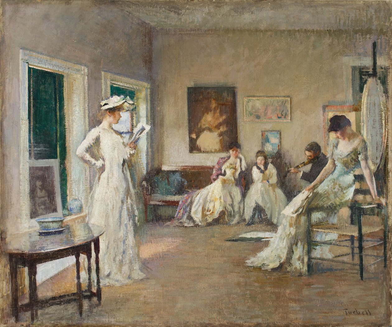 Repetition i studion av Edmund Charles Tarbell