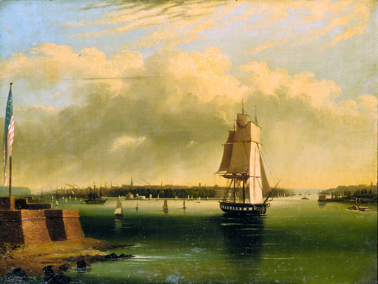 Bay and Harbour of New York från Bedlow