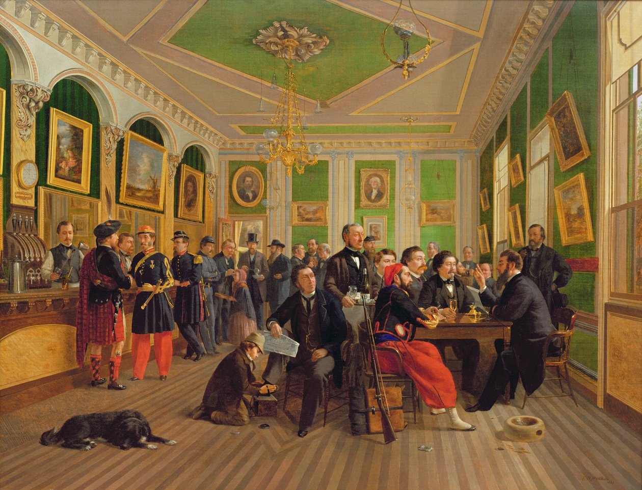 Interiör i George Haywards Porter House, 1863 av Edmund D. Hawthorn