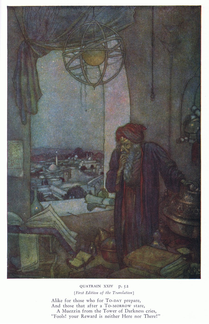 Lika för dem som idag förbereder sig (färglitografi) av Edmund Dulac