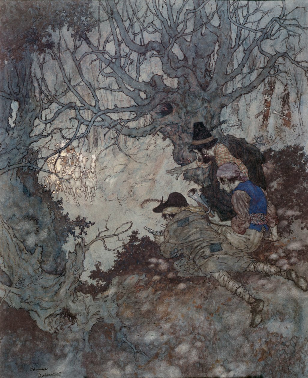 Det är guld, det är guld!", illustration till "Snödrottningen" av Hans Christian Andersen av Edmund Dulac