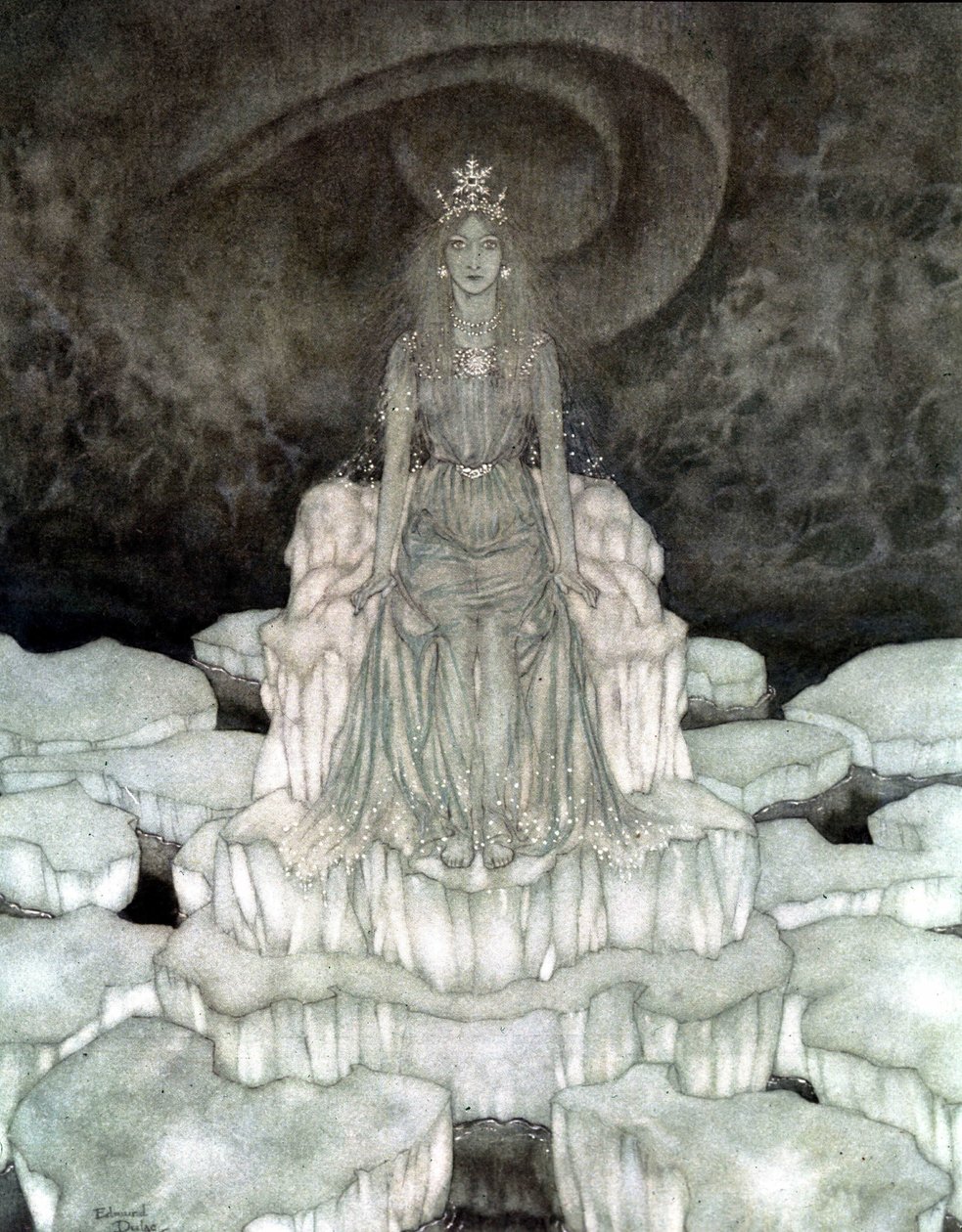 "Snödrottningen" Snödrottningen i majestät av Edmund Dulac