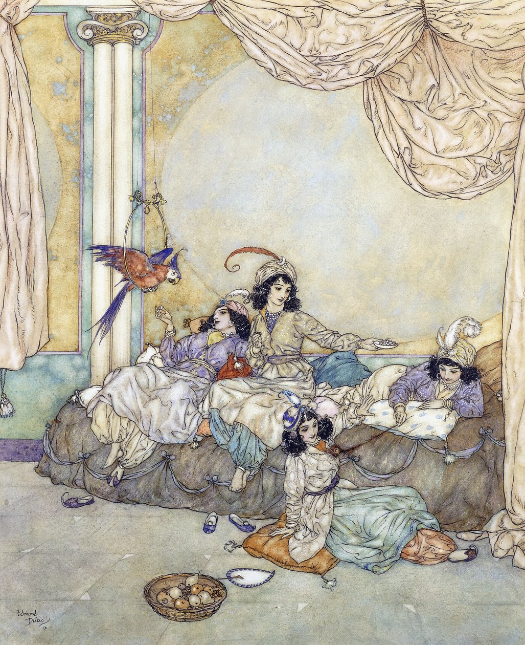 De tog över huset utan tidsförlust av Edmund Dulac