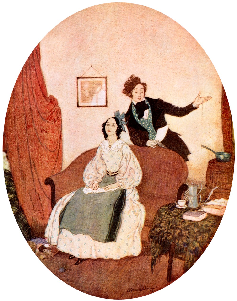 "Tis Lisette Whom I Adore, and with Reason More and More", c1900-1950 av Edmund Dulac