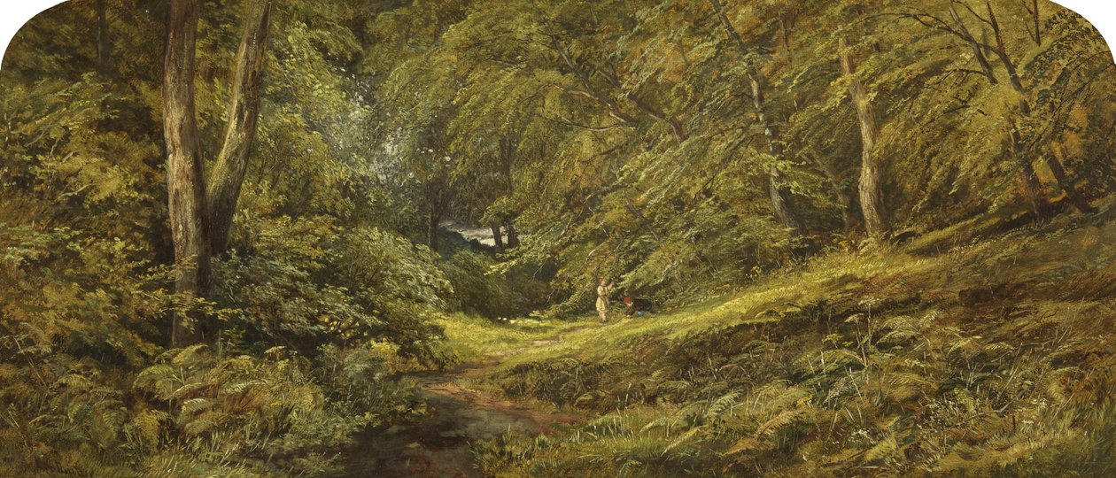 Skiss - I skogen (olja på duk) av Edmund G. Muller