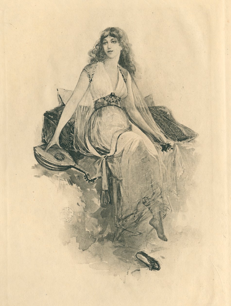 För Elizabethan Songs in Honour of Love and Beauty (litografi) av Edmund Henry Garrett