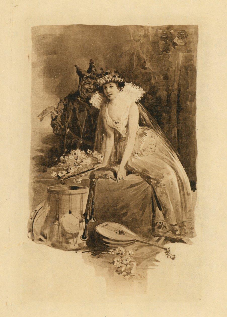 För Elizabethan Songs in Honour of Love and Beauty (litografi) av Edmund Henry Garrett