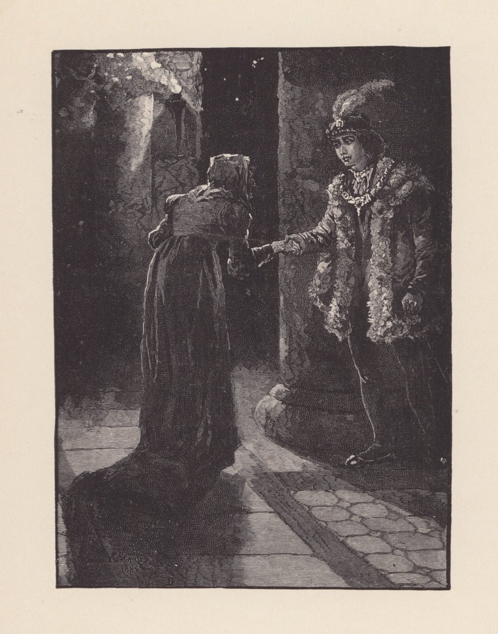 Illustration till The Eve of St Agnes av John Keats (litografi) av Edmund Henry Garrett