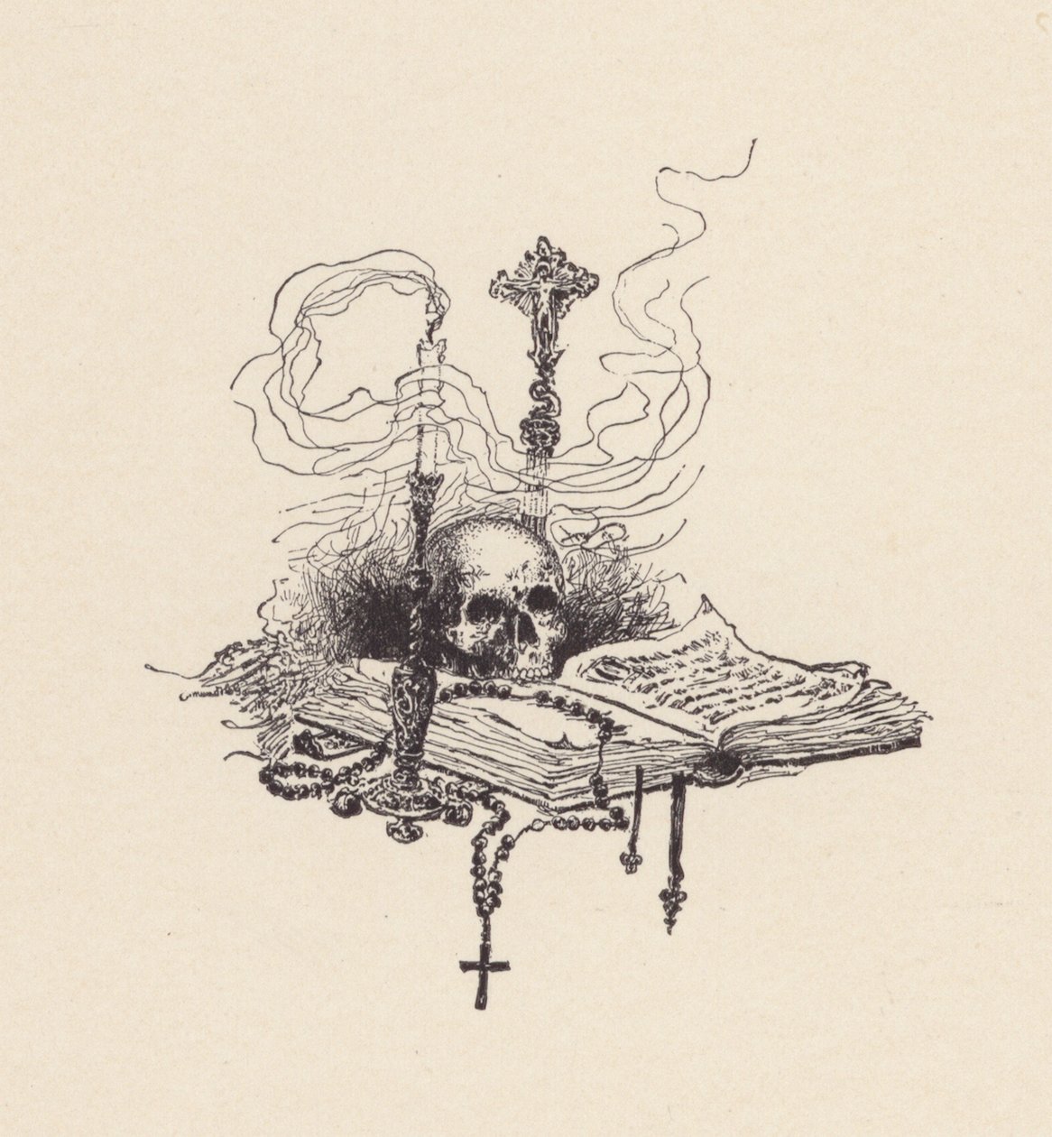 Illustration till The Eve of St Agnes av John Keats (litografi) av Edmund Henry Garrett