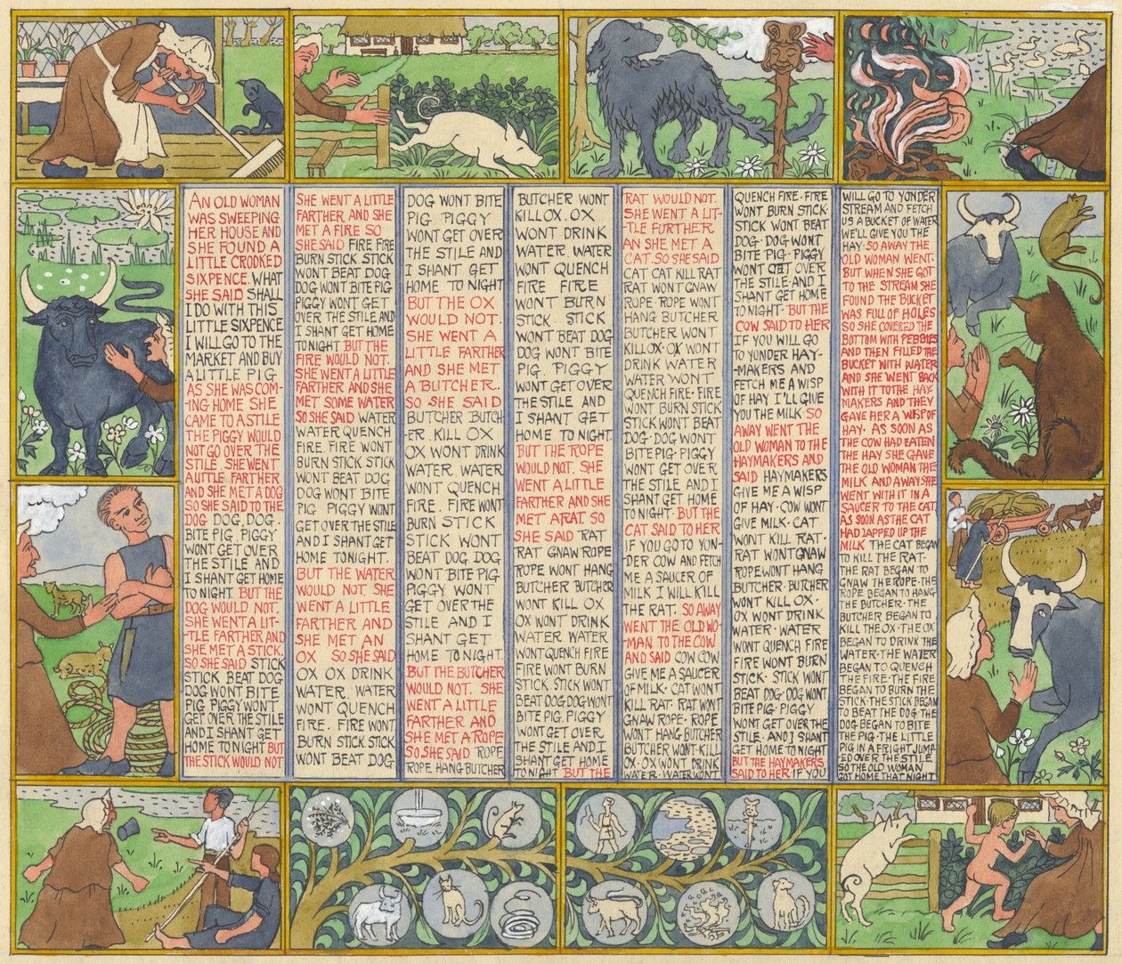 Krokig sixpence, ca 1935 (gouache på papper) av Edmund Hunter