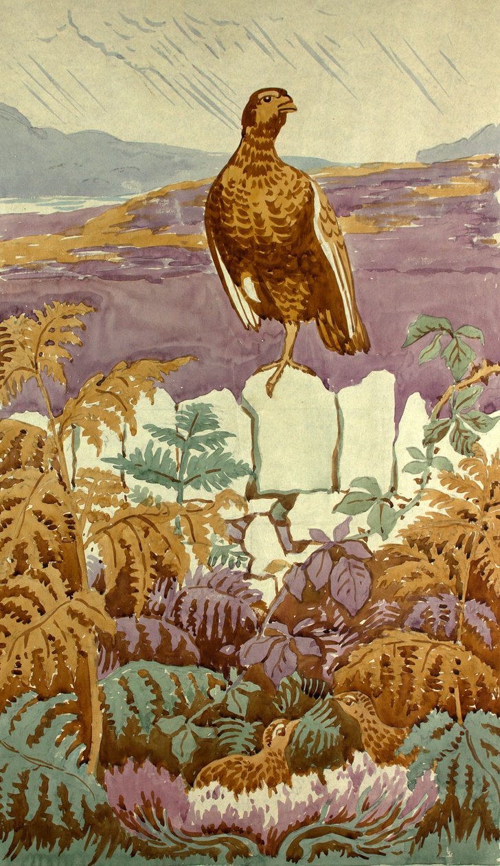 Lookout on the Moor, ca 1930 (gouache på papper) av Edmund Hunter