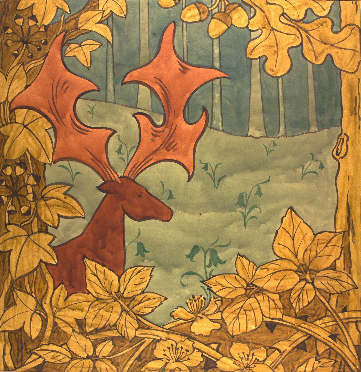 Monark nr 465, ca 1895 (gouache på papper) av Edmund Hunter