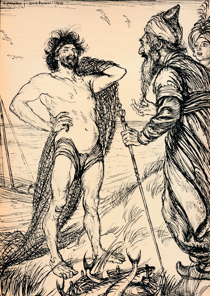 Den lyckliga mannen hittades, 1918, 1918 av Edmund Joseph Sullivan