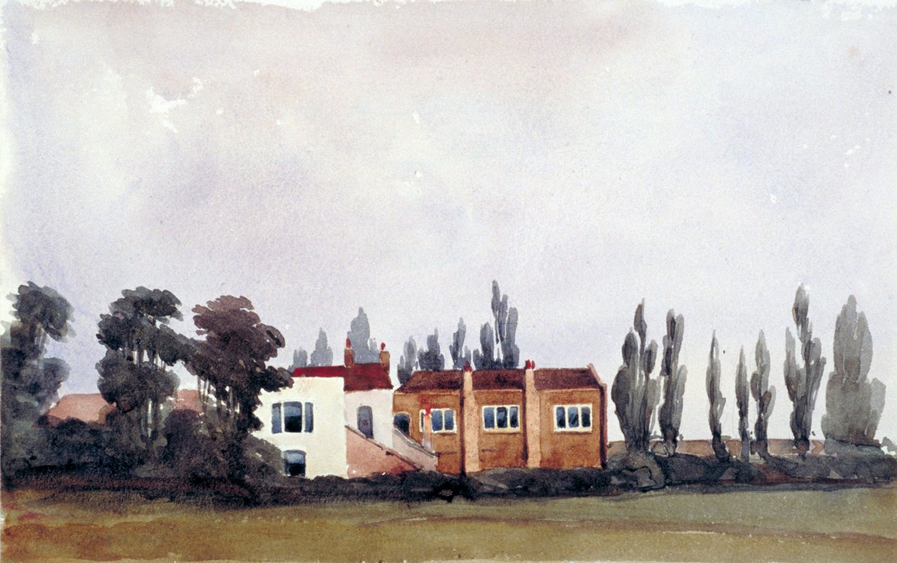 Östlig vy av Chalk Farm Tavern, St Pancras, London, 1836 av Edmund Marks