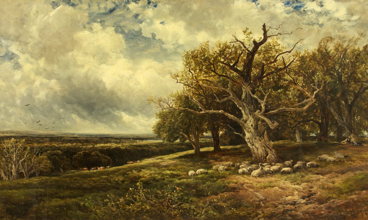Landskap - över dalen av Edmund Morison Wimperis