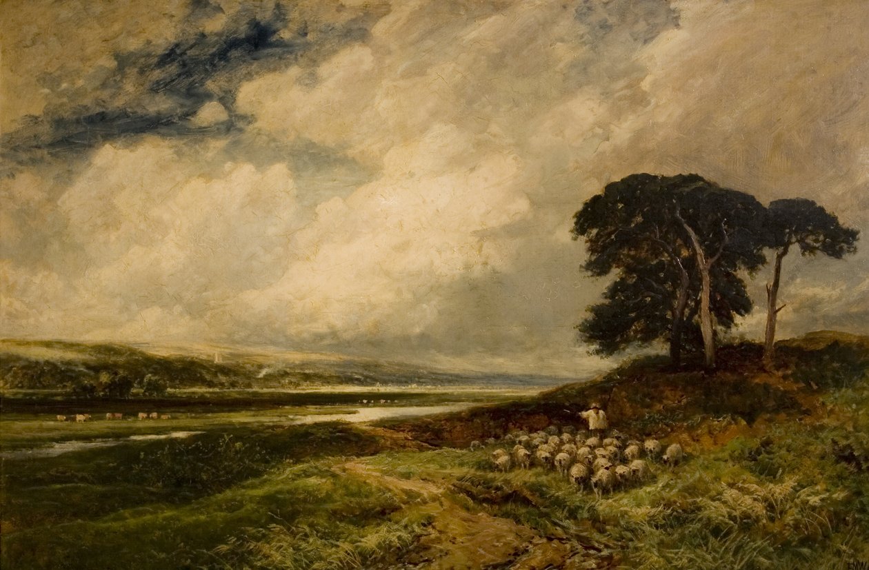 Landskap med får, 1899 av Edmund Morison Wimperis