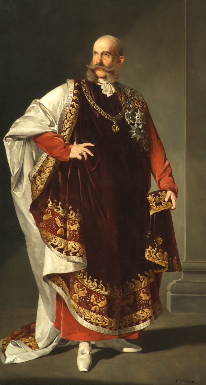 Kejsar Franz Joseph I i regalierna av Guldfleeceorden av Edmund Pölz