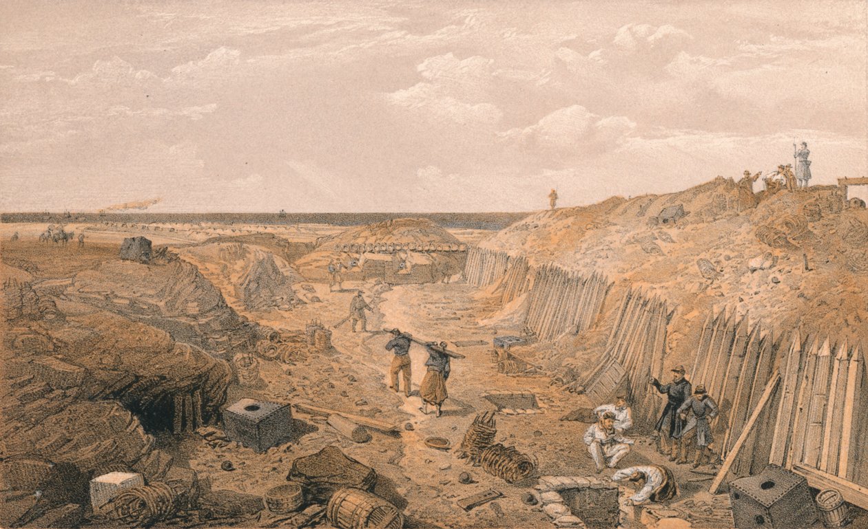Dike av Bastion Du Mat, 1856 av Edmund Walker