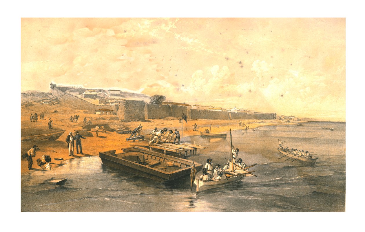 Yenikales fästning, med utsikt mot Azoffsjön, 1855. av Edmund Walker