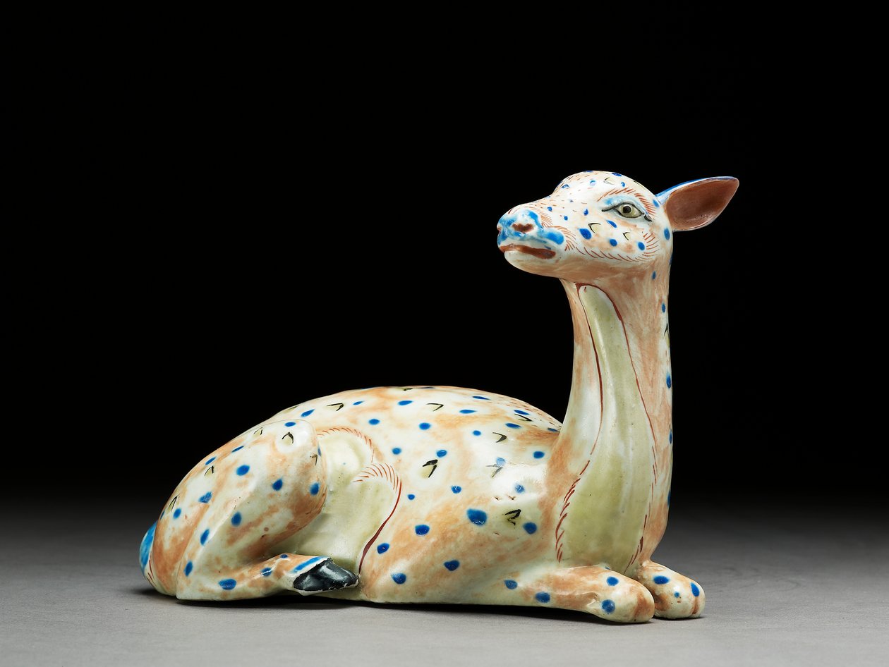 Figur av en liggande do, Arita, ca 1680 (porslin) av Edo Culture