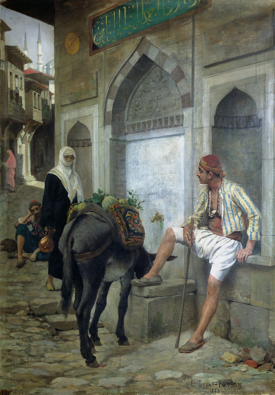 En gata i Istanbul, 1883 av Edouard Debat Ponsan