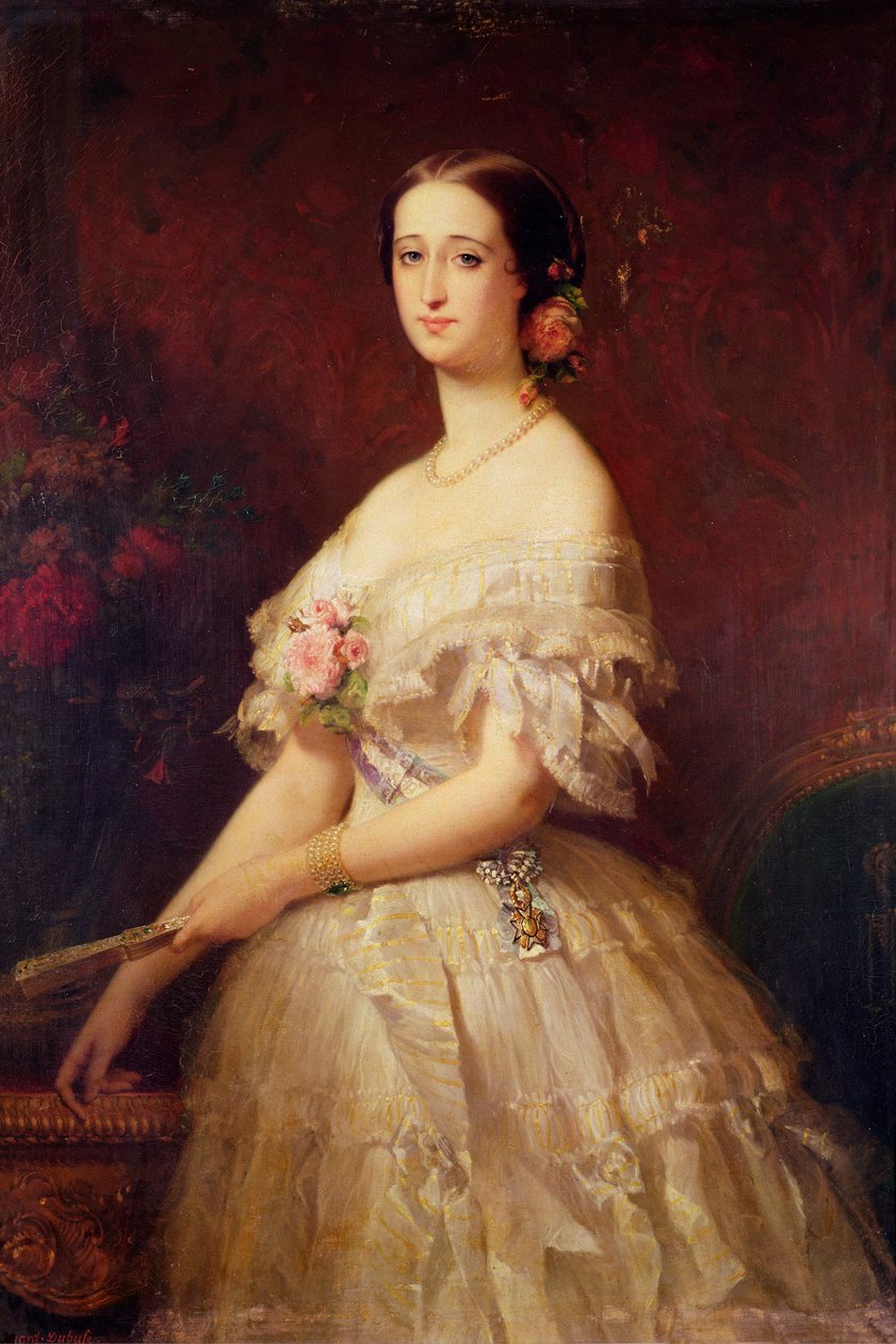 Porträtt av kejsarinnan Eugenie (1826-1920) 1854 av Edouard Louis Dubufe