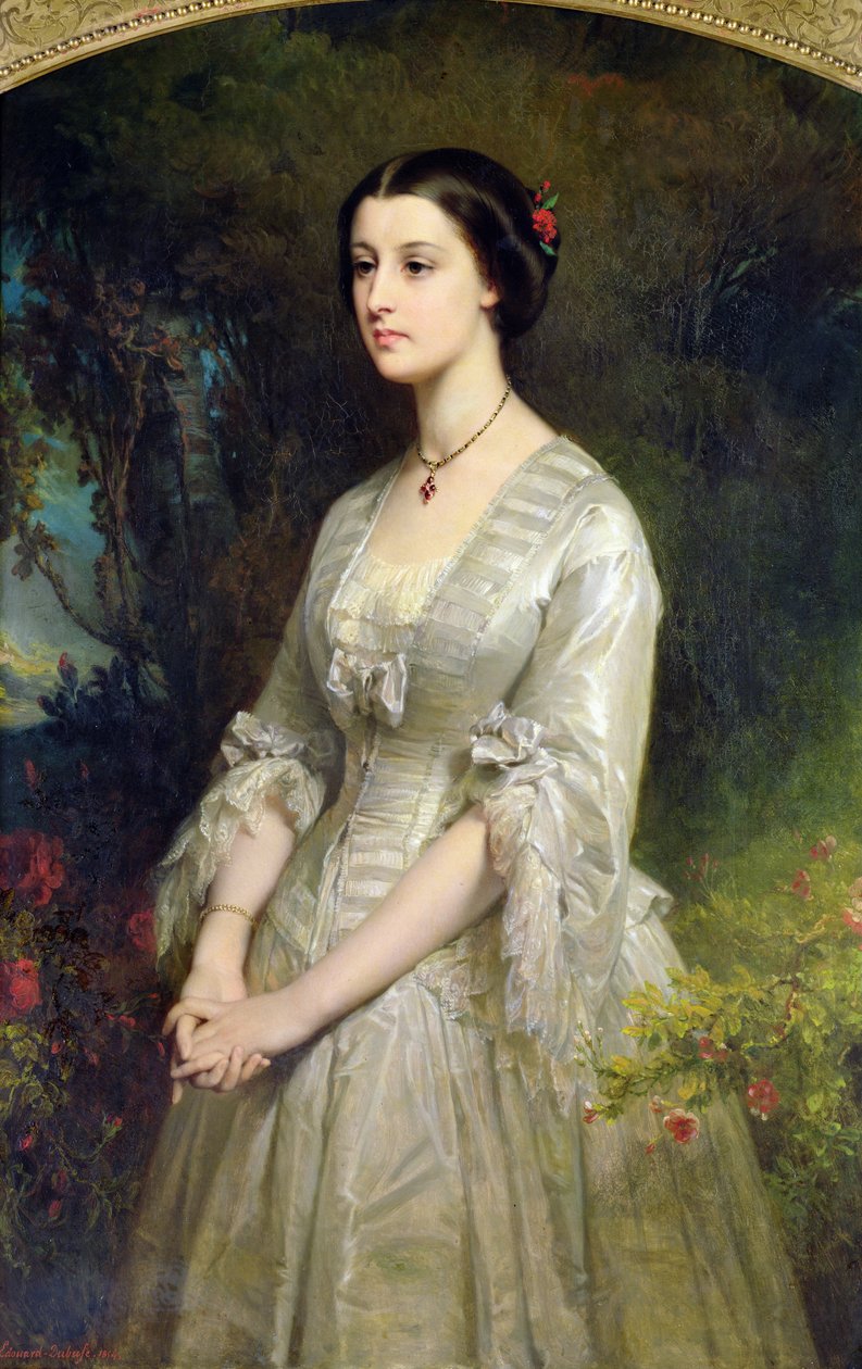 Porträtt av Marie de Bonneval, hertiginna av Cadore, 1854 av Edouard Louis Dubufe