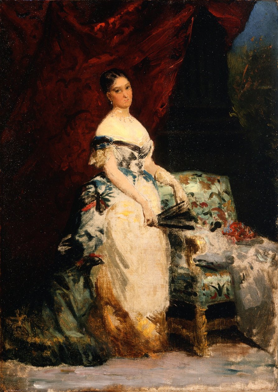 Porträtt av prinsessan Brancaccio-Massimo, 1860-70 av Edouard Louis Dubufe