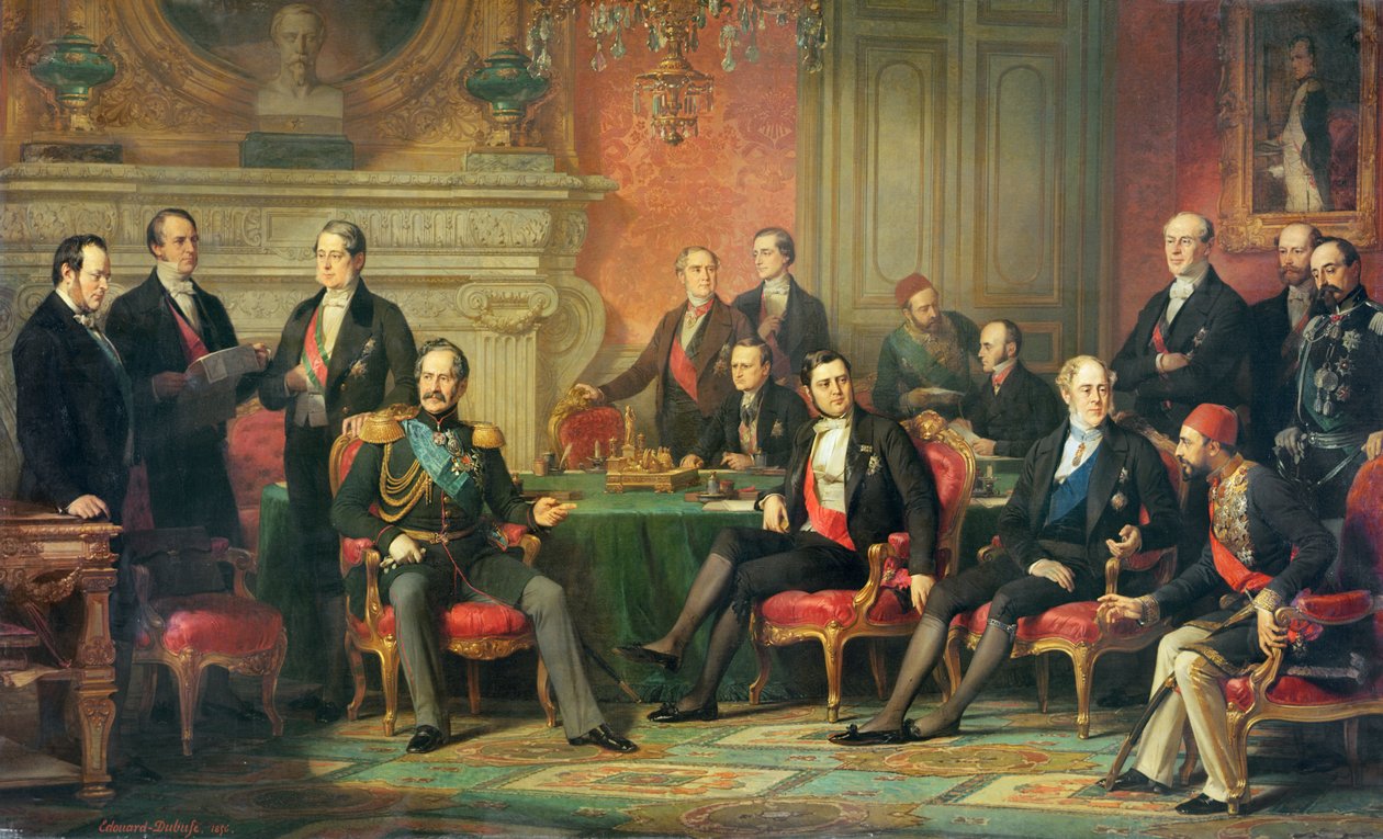 Pariskongressen 25 februari till 30 mars 1856 av Edouard Louis Dubufe