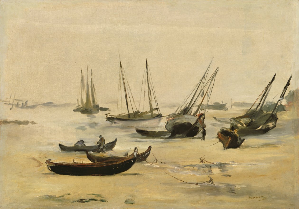 Stranden, lågvatten, c.1873 av Édouard Manet