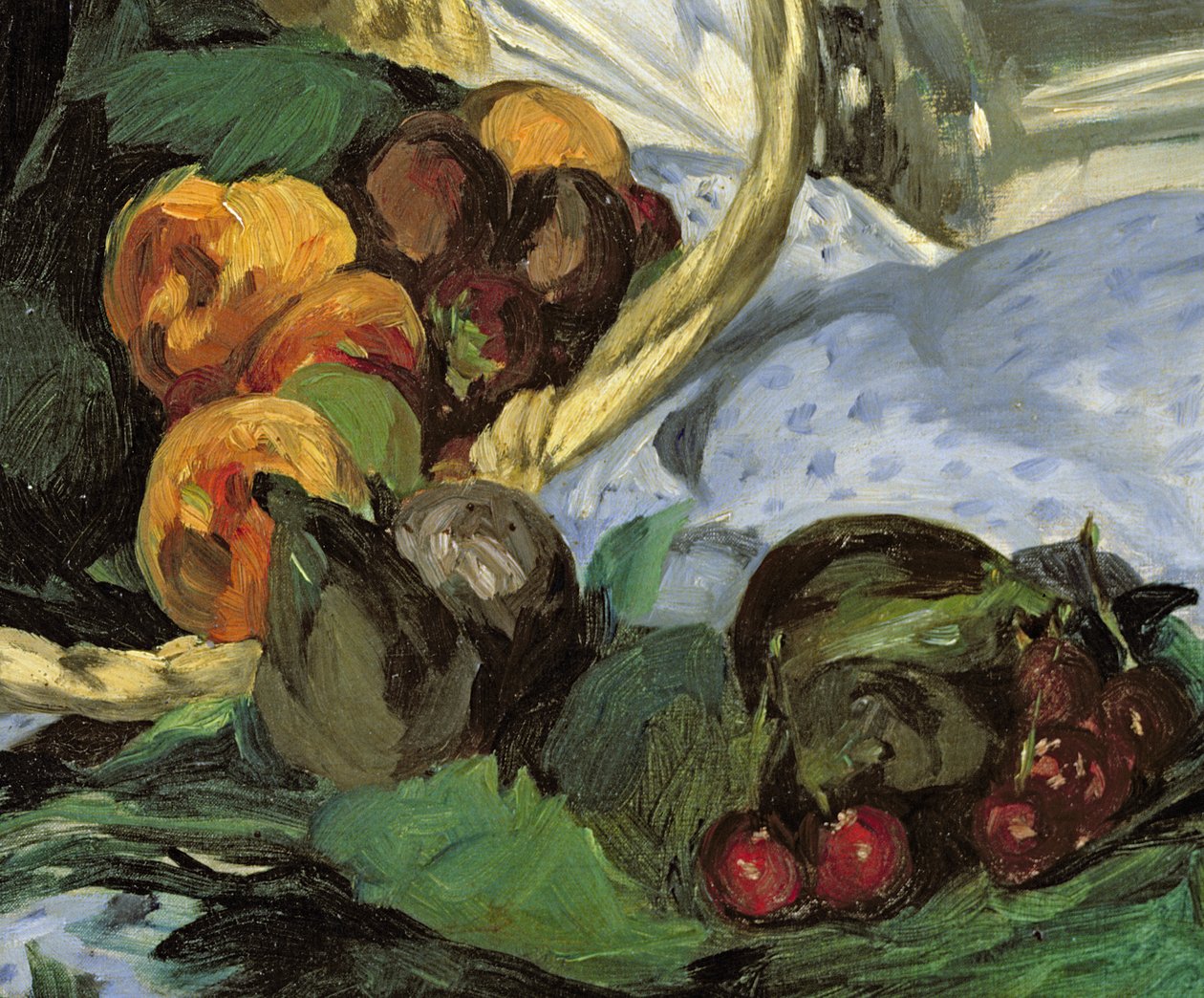 Dejeuner sur lHerbe, 1863 olja på duk detalj av 2310 av Édouard Manet