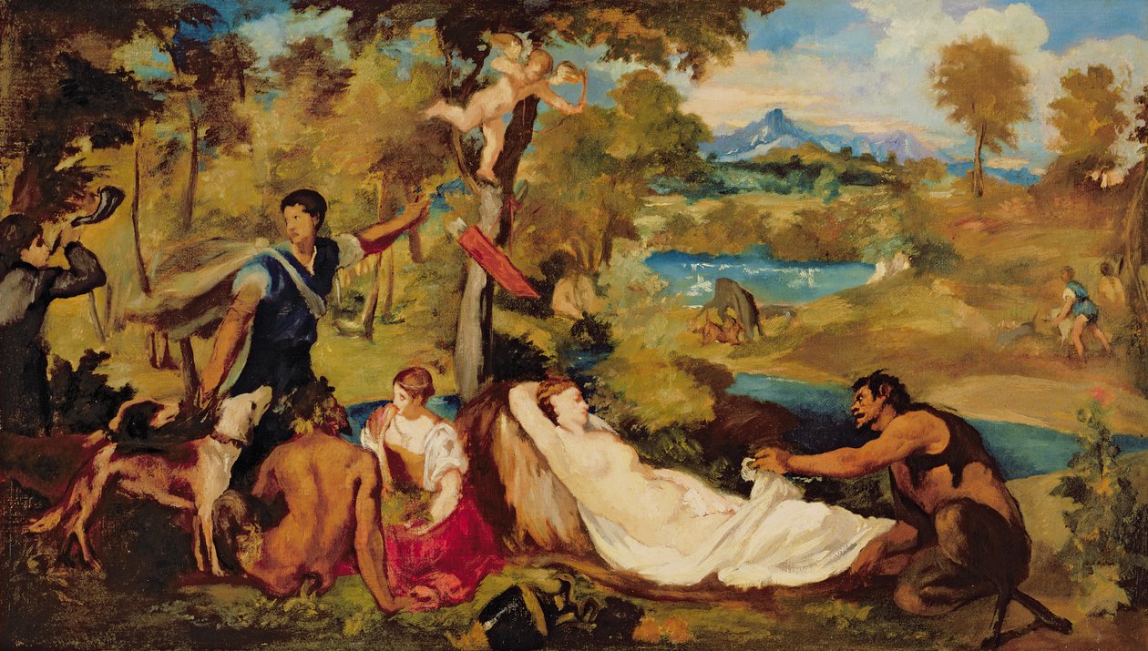 Jupiter och Antiope, 1856 av Édouard Manet