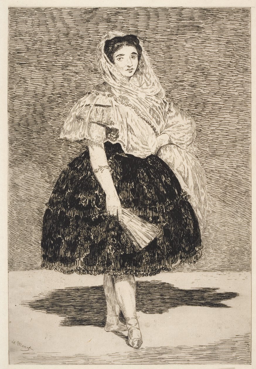 Lola de Valence, 1863 (etsning och akvatint) av Édouard Manet