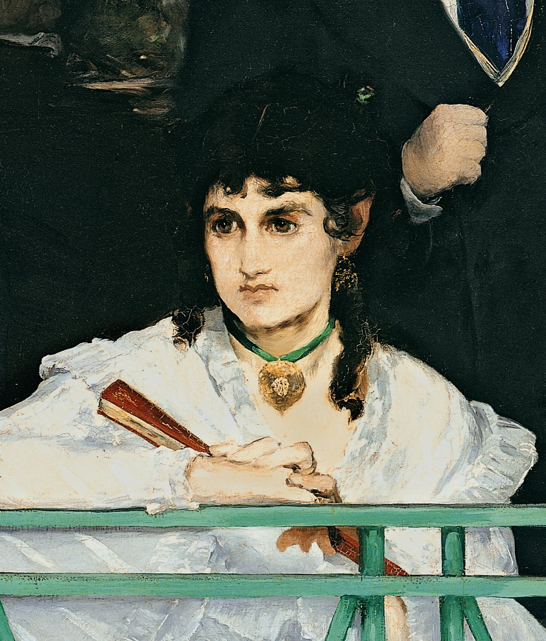 Balkong, 1868-9 olja på duk detalj av 967 av Édouard Manet