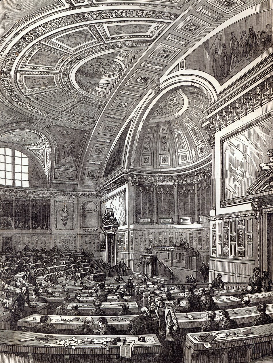 The French Chamber of Peers, från The Illustrated London News, 1 februari 1845 av Edouard Renard