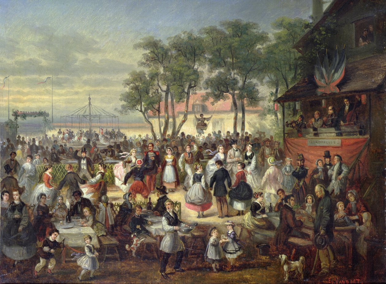 En fest i Saint-Cloud ca 1860 av Edouard Vaumort