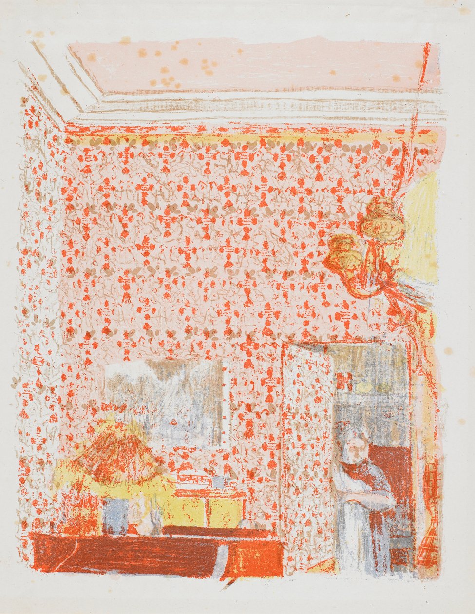 Intérieur aux tentures roses I av Edouard Vuillard