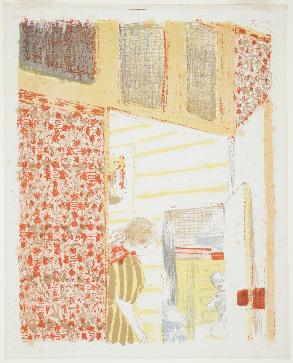 Interiör med rosa hängningar III, 1899 av Edouard Vuillard