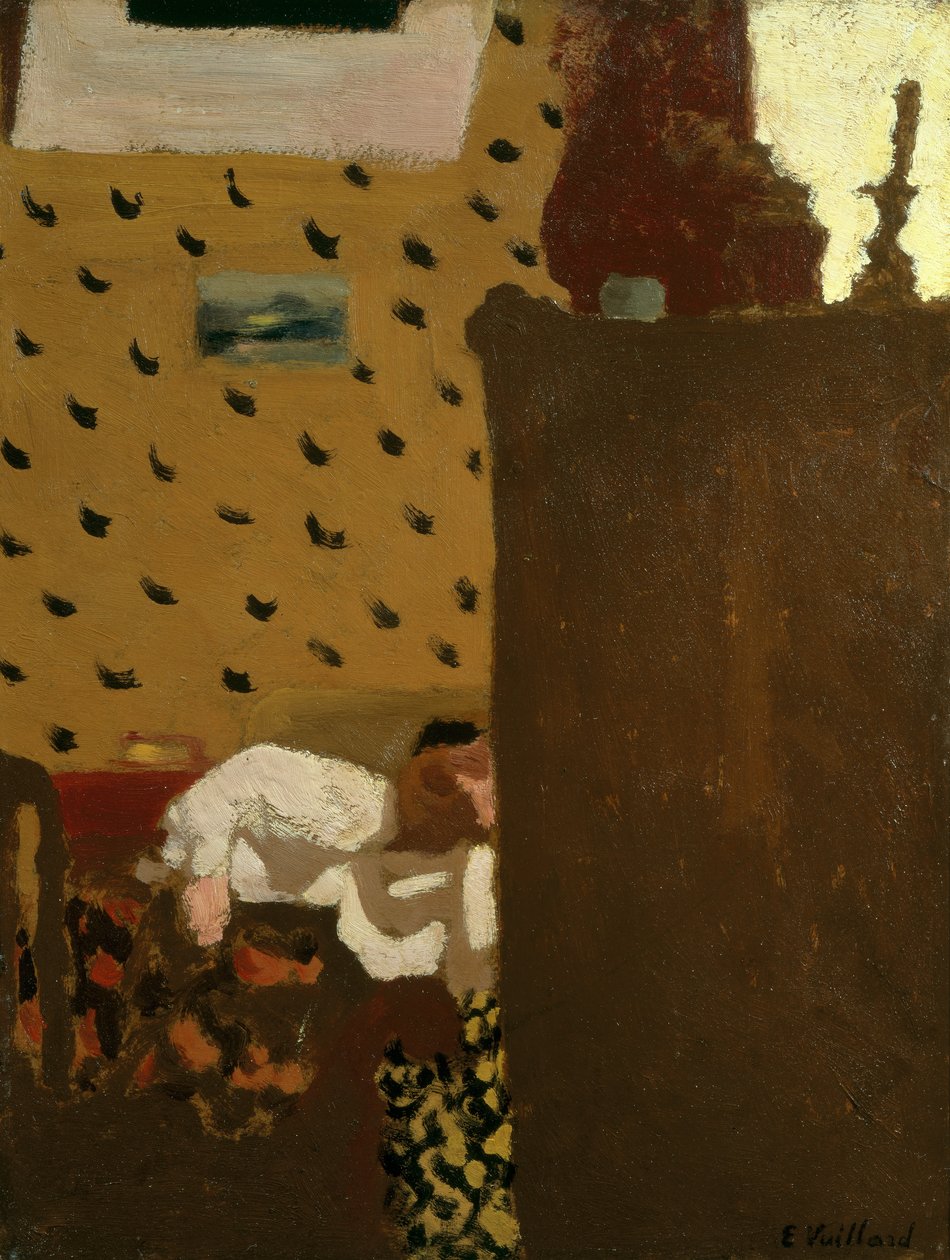 Madame Roussel på Chiffonnier av Edouard Vuillard