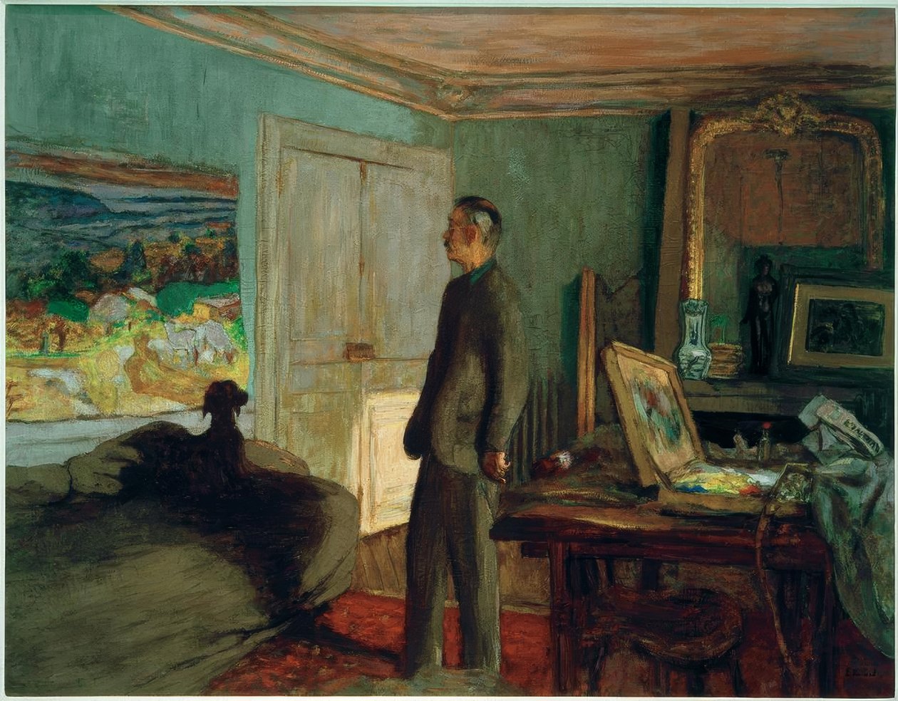 Modell för Bonnards porträtt av Edouard Vuillard