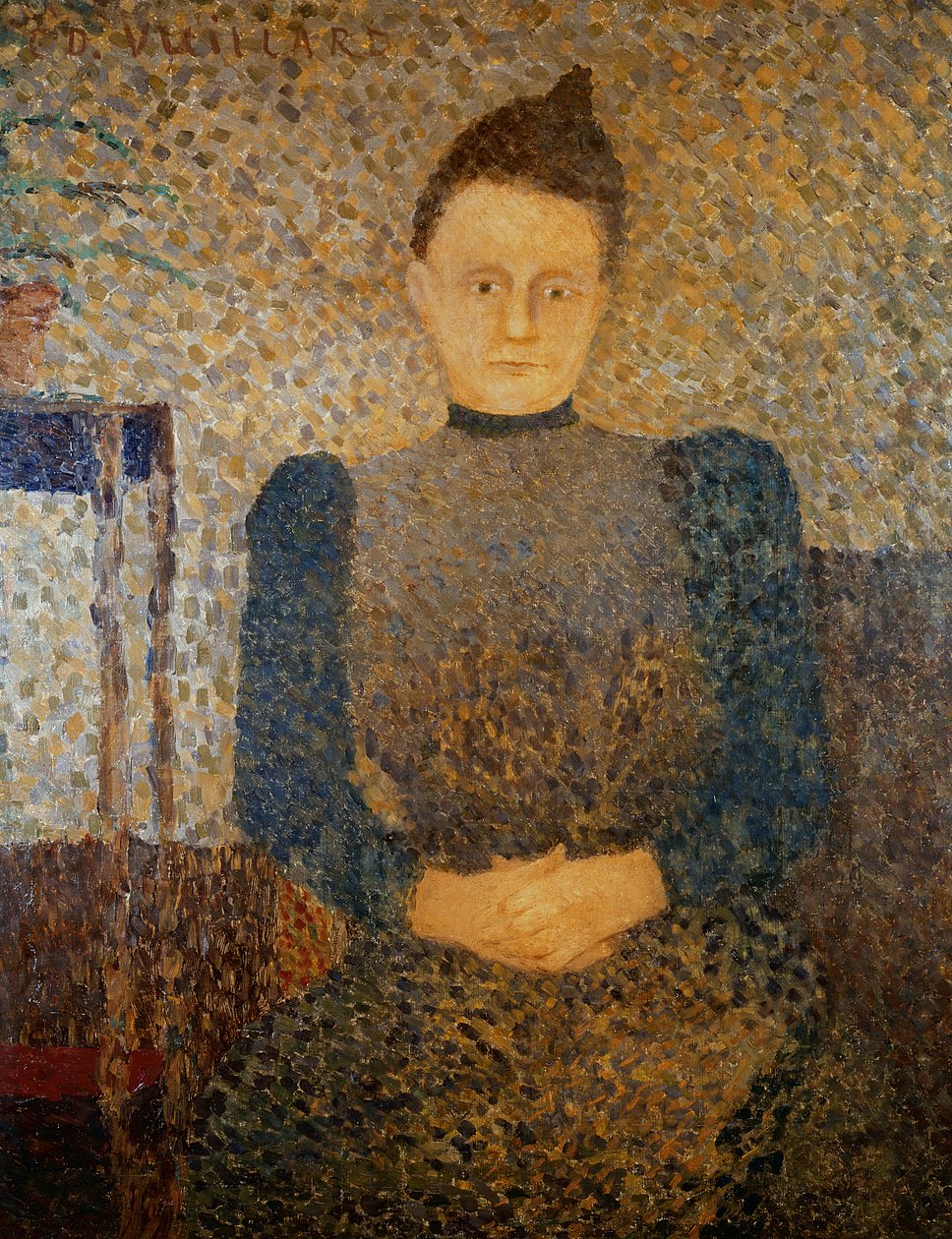 Porträtt av Mlle Vuillard, konstnärens syster, 1892-93 av Edouard Vuillard