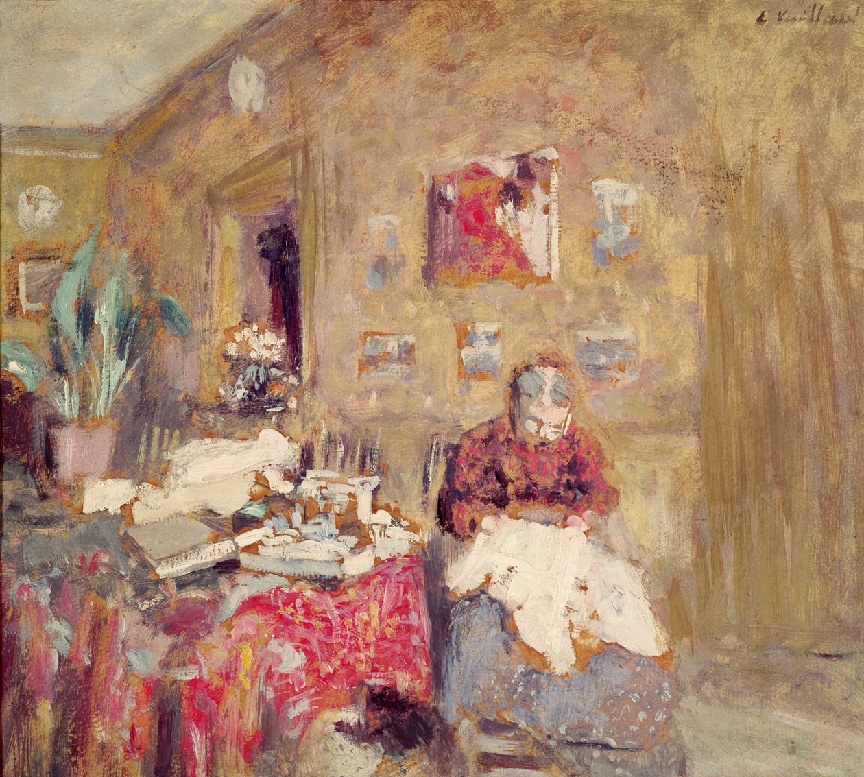 Porträtt av konstnärens mor av Edouard Vuillard