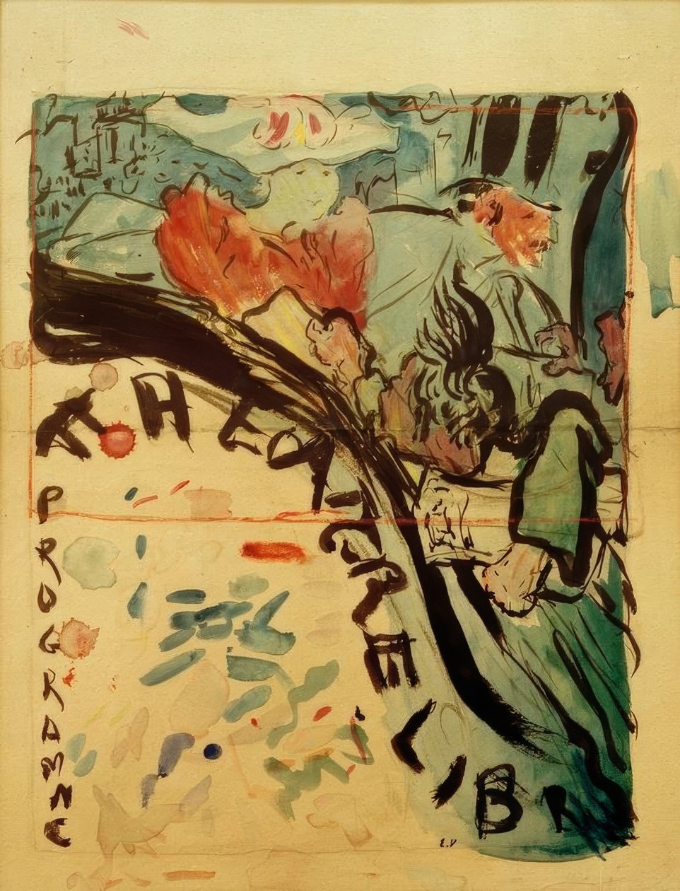 Programprojekt för Fria Teatern av Edouard Vuillard